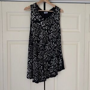 Mexicali Blues Black White Patterned Viscose Tunic